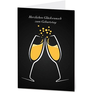 LUMA Geburtstagskarte Sektgläser LU1144 DIN B6, 1 St.