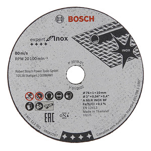 3165140830560 - 2608601520 trennscheibe expert for inox 76X10X10 mm 5 stück 1 w 240 v - Bosch 3165140830560 - 2608601520 trennscheibe expert for inox 76X10X10 mm 5 stück 1 w 240 v - Bosch
