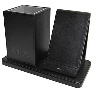 5055425911603 - Schreibtisch-Organizer mit Qi-Ladefunktion schwarz Lederimitat 210 x 105 x 143 cm 5055425911603 - Schreibtisch-Organizer mit Qi-Ladefunktion schwarz Lederimitat 210 x 105 x 143 cm