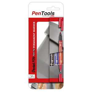 4016284345894 - Permanentmarker PenTool N75W-PRO3ABCEU N75W-PRO3ABCEU Pack 3-farbig sortiert 03-12mm Rundspitze doppel 4016284345894 Pente 3 Stück