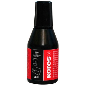 Kores® Stempelfarbe Schwarz 28ml