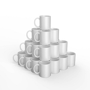 0093573423710 - 36 340 ml 12 oz Keramiktassen für Tassenpresse weiß