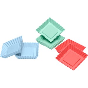 4019889134702 - 6 Tartelettformen FLEXI®FORM eckig Silikon 83015 4019889134702 - 6 Tartelettformen FLEXI®FORM eckig Silikon 83015