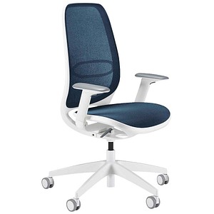 sedus Bürostuhl se:air, AI-821/008 Stoff blau, Gestell weiß