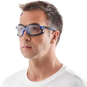 3M Solus Schutzbrille Polycarbonat Blau Oval Sport