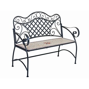 Garden Pleasure Gartenbank AMARILLO 950470 braun Metall 115,0 cm