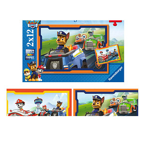 Ravensburger Paw Patrol im Einsatz Puzzle, 2 x 12 Teile