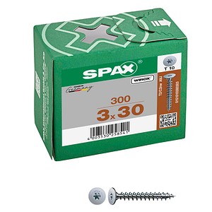4003530258541 - Spax - Rückwandkopf Ohne Linse T-Star Plus T10 Vollgewinde 4Cut Wirox 300St 3x30