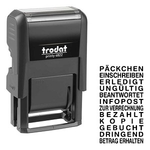 0092399739784 - Textstempel printy 4822 mit 12 Texten Kunststoff schwarz 0092399739784 Trodat