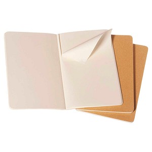 Moleskine - Notizbuch - Cahier - A5 - Blanko - Softcover - 80 Seiten - 3er Set - Braun