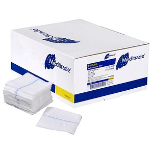 Meditrade® Mull-Kompressen mit Röngtenkontrastfaden weiß 10 x 10 cm