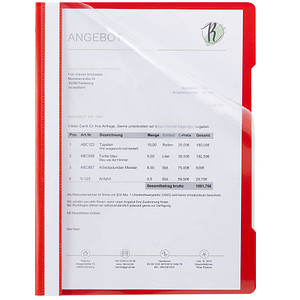 4022755923294 -  Schnellhefter Quality 014-2345-030-45 A4 rot Polyvinylchlorid (PVC) Vorderdeckel transparent 4022755923294 Head