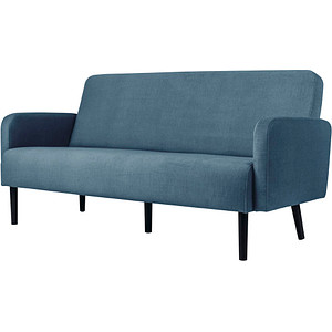 3660141954296 - Dreisitzer Sofa easyChair® by Paperflow LISBOA Stoffbezug elfenbeinfarben Fußgestell schwarz B 1760 x T 815 x H 830 mm