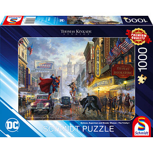 Schmidt Thomas Kinkade Batman, Superman und Wonder Woman Puzzle, 1000 Teile