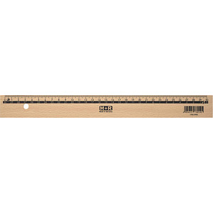 4004627760145 - 719300900 Holzlineal Doppelskala 30cm braun 4004627760145 M+R