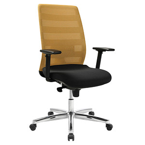 4067976010774 - Bürostuhl AirPoint II ockergelb schwarz   chrom mit Armlehnen bis 110kg 4067976010774 Topstar