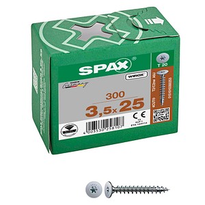 4003530258107 - Rückwandkopf Ohne Linse T-Star Plus T20 Vollgewinde 4Cut Wirox 300St 35x25 - Spax