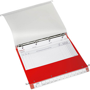 BOI Patienten-Dokumentations-Hängemappe 2-Ringe Click 2 Stationär rot Boden: 2,5 cm, 1 St.