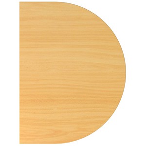 HAMMERBACHER Anbautisch höhenverstellbar XBA60 buche, weiß halbrund 80,0 x 60,0 x 68,0 – 85,0 cm