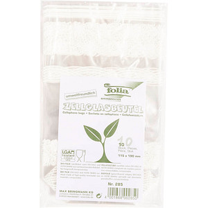 4001868002850 - 10 folia Zellglasbeutel M weißer Spitzendruck 4001868002850 folia 10 Stück