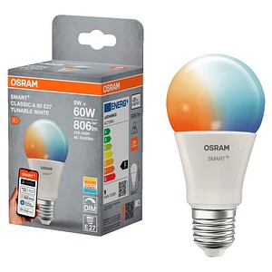 OSRAM LED-Lampe SMART+ MATTER Classic A60 E27 9 W matt, 1 St.