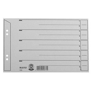 100 LEITZ Trennblätter 1656 grau