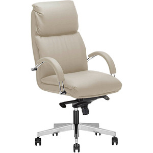 5901747581980 - Chefsessel Nadir Steel beige   silber mit Armlehnen bis 110kg 5901747581980 Nowy Styl