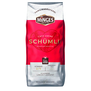 MINGES CAFFÈ CREMÉ Schümli 2 Kaffeebohnen Arabicabohnen mild 1,0 kg
