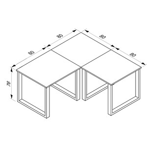4051814433917 - Holz Schreibtisch Eckschreibtisch schlicht 160x160 L Form links oder rechts Arbeitstisch Platte 80 cm tief Computertisch Büromöbel - Lona U