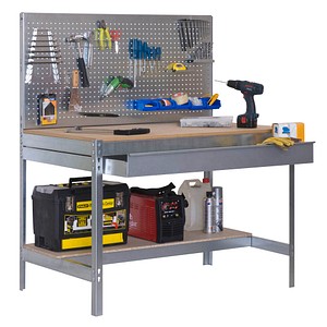 8425437072536 - Werkbank-Set SIMONWORK BT2 BOX grau 1 Schublade 1510 x 610 x 1445 cm 8425437072536 Simonrack