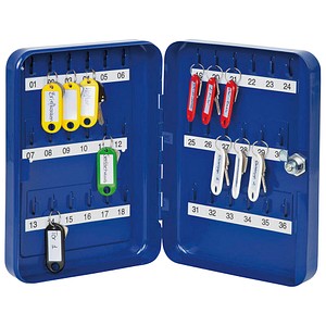 4003801789644 - Schlüsselkasten Schlüsselschrank 36 blau 36 Schlüsselhaken Sicherheitsschloss Blau