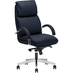 5901747581973 - Chefsessel Nadir Steel blau   silber mit Armlehnen bis 110kg 5901747581973 Nowy Styl