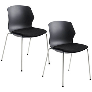 Mayer Schalenstühle myPRIMO 2511 01 01 26 397 schwarz Stoff, 2 St.