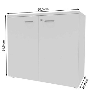 8029466014248 - Aktenschrank ECEB90B BABA weiß 1 Fachboden 900 x 450 x 815 cm