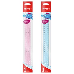 9023800421302 - Flachlineal 300 mm transparent farbig sortiert