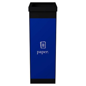 PAPERFLOW Mülleimer 60,0 l schwarz, blau, 1 St.
