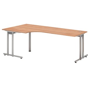 NS82 Schreibtisch nussbaum L-Form