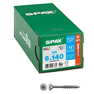 4003530097782 - Edelstahlschraube 6 x 140 mm 100 Stück Teilgewinde Senkkopf T-STAR plus T30 4CUT - 0197000601403 4003530097782 - Edelstahlschraube 6 x 140 mm 100 Stück Teilgewinde Senkkopf T-STAR plus T30 4CUT - 0197000601403