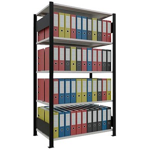 4004514237477 - Schwerlastregal MULTIplus 150 36037-S schwarz lichtgrau 1000 x 600 x 1800 cm