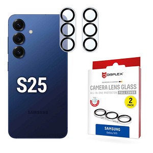 DISPLEX® Camera Lens Glass Kamera-Schutzgläser für Samsung Galaxy S25, 2 St.