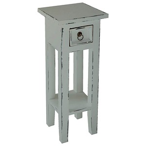 Garden Pleasure PADEA Beistelltisch Massivholz grau 25,0 x 25,0 x 67,0 cm