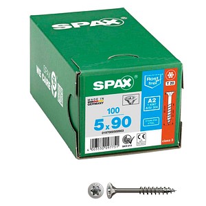 4003530097751 - Edelstahlschraube 5 x 90 mm 100 Stück Teilgewinde Senkkopf T-STAR plus T20 4CUT - 0197000500903