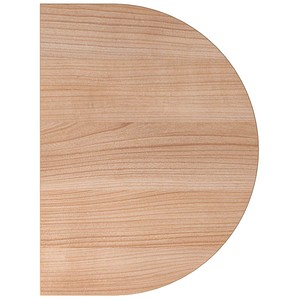 HAMMERBACHER Anbautisch höhenverstellbar XBA60 nussbaum, grau halbrund 80,0 x 60,0 x 68,0 – 85,0 cm