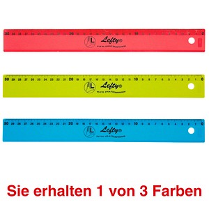 Kum Lineal L03 Softie Flexi Lefty 30cm Linkshand farbig sortiert