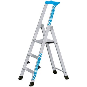 4003866424535 - Stehleiter einseitig Nova S silber 3 Stufen H 1340 cm