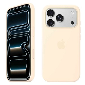 Apple Silikon Case mit MagSafe Handyhülle für Apple iPhone 17 Pro vanille