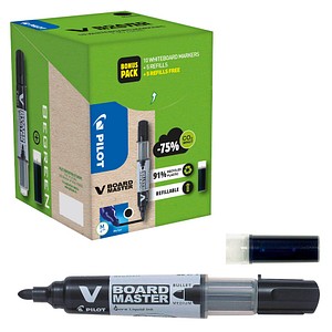 AKTION: PILOT V-Board Master Greenpack Whiteboard-Marker-Set schwarz 2,0 - 5,0 mm, 1 Set + GRATIS 5 Nachfülltuschen