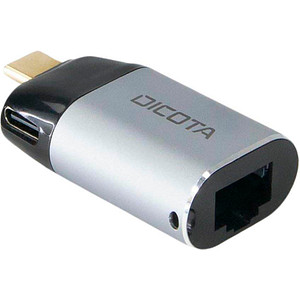 7640239421257 - DICOTA Mini-Adapter USB-C zu Ethernet mit Power Delivery