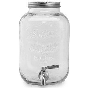 4260238068647 - Getränkespender Dispenser aus Glas Fassungsvermögen 5 Liter transparent B2200cm H2700cm T1700cm Zapfanlagen Verschließbarer Metalldeckel und luftdichter Zapfhahn 4260238068647 - Getränkespender Dispenser aus Glas Fassungsvermögen 5 Liter transparent B2200cm H2700cm T1700cm Zapfanlagen Verschließbarer Metalldeckel und luftdichter Zapfhahn