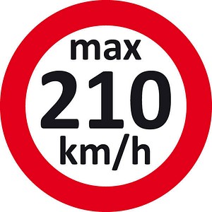EICHNER Aufkleber Geschwindigkeit 210 km/h, rot/weiß, 100 St.